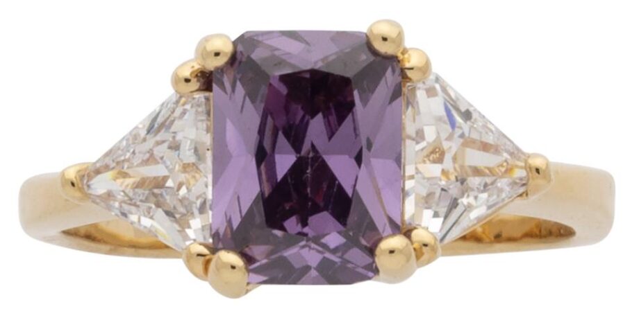 BSR-022 | February Square Birthstone Ring