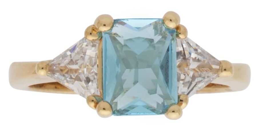 BSR-023 | March Square Birthstone Ladies Ring