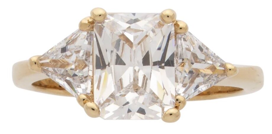 BSR-024 | April Square Birthstone Ladies Ring