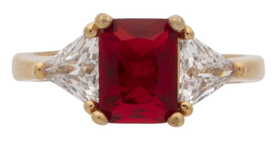 BSR-027 | July Square Birthstone Ladies Ring