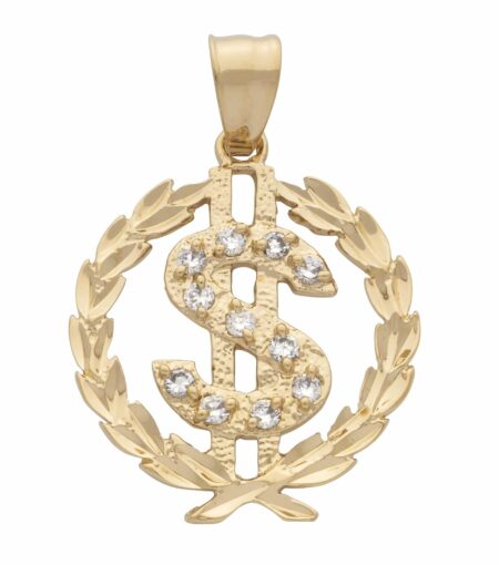 CZ $ Sign Pendant