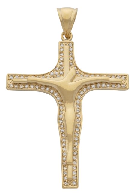 CZ Cross/Jesus Pendant