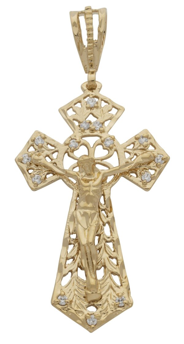 CZ Cross/Jesus Pendant
