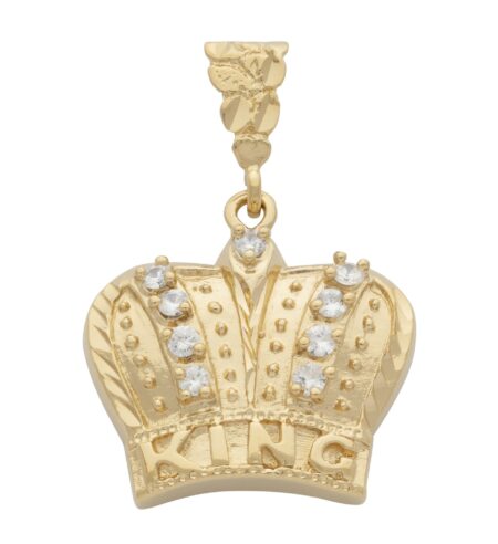 CZ King Crown Pendant