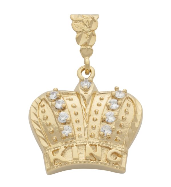 CZ King Crown Pendant
