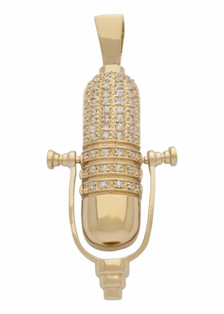 CZ Microphone Pendant