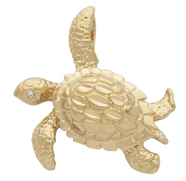 CZ Turtle Pendant