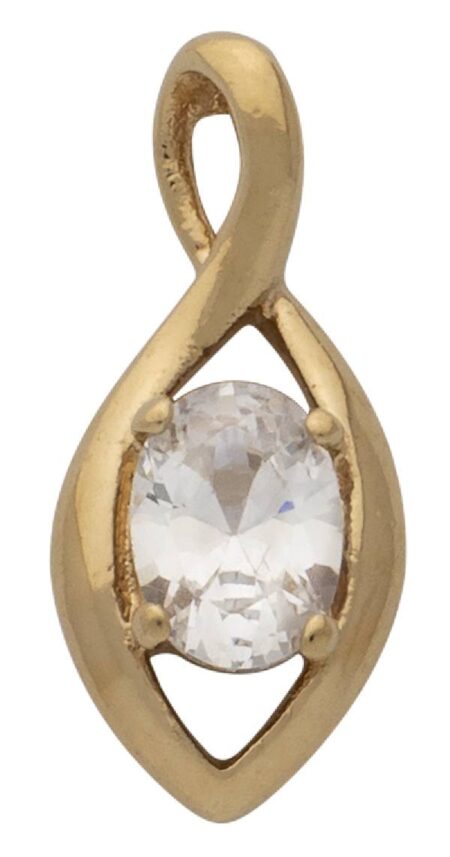 CZ Oval Pendant