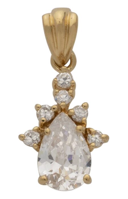 CZ Pear Shaped Pendant