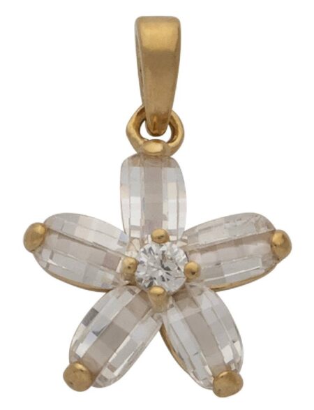 CZ Flower Pendant