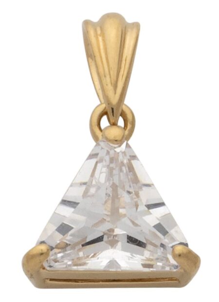 CZ Triangle Stone Pendant