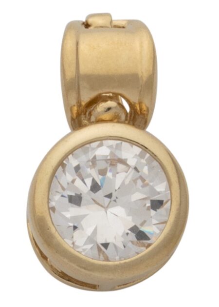 CZ Round Slider Pendant