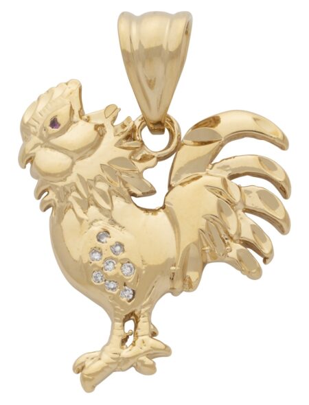 CZ Rooster Pendant