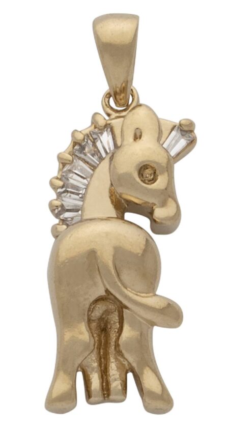 CZ Horse's Behind Pendant