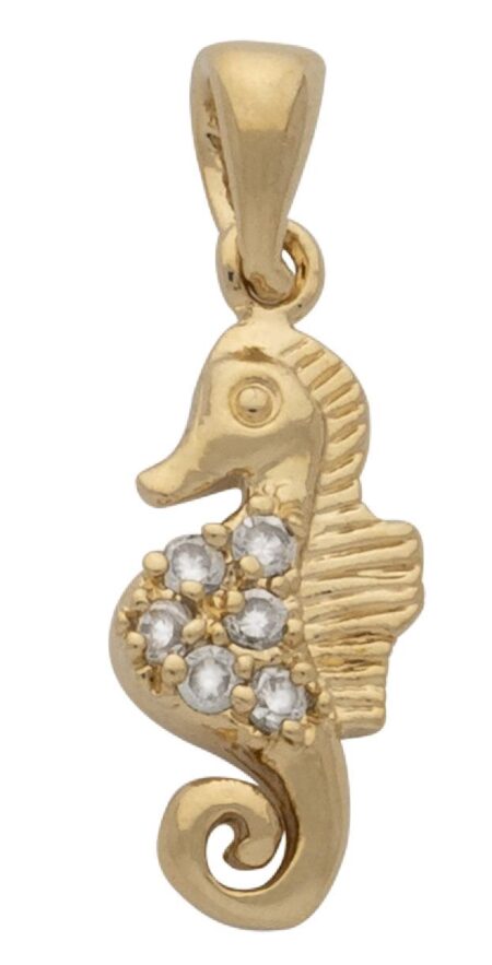 CZ Seahorse Pendant