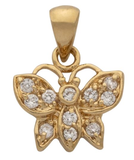 CZ Butterfly Pendant