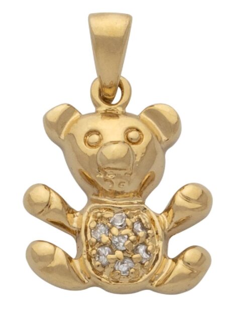 CZ Teddy Bear Pendant