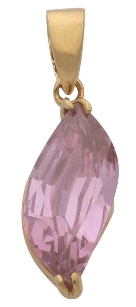 CZ Pink Stone Pendant