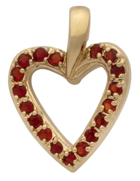 CZ Red Heart Pendant