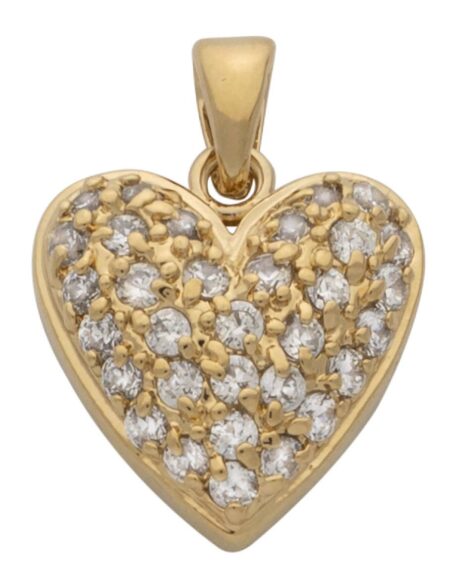 CZ Heart Pendant