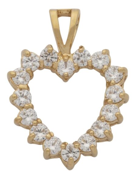 CZ Heart Pendant