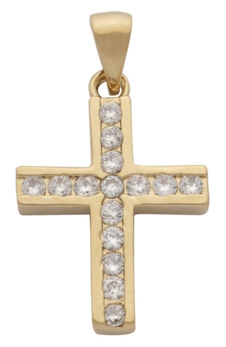 CZ Small Cross Pendant