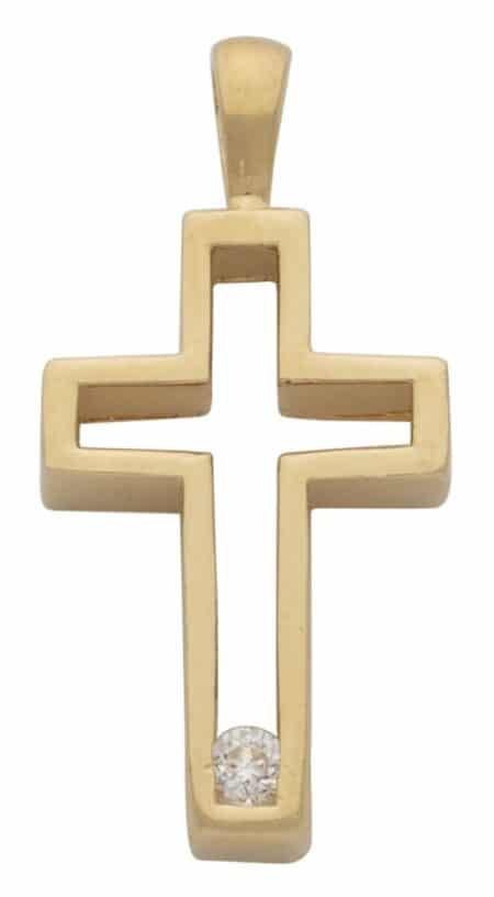 CZ Small Cross Pendant