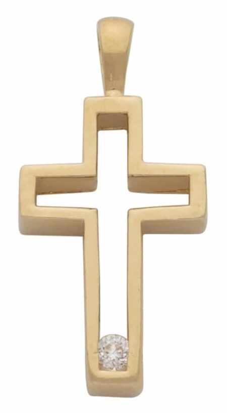 CZ Small Cross Pendant