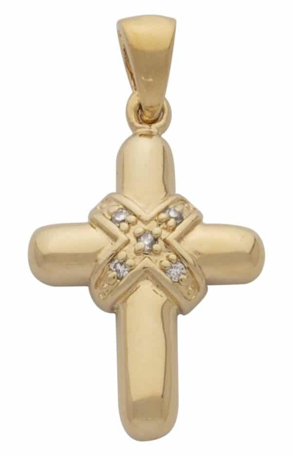 CZP452 CZ Small Cross Pendant · Goldfathers Jewelry