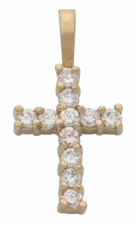 CZ Small Cross Pendant