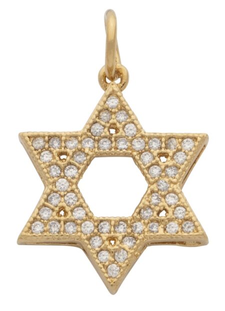 CZ Jewish Star Pendant