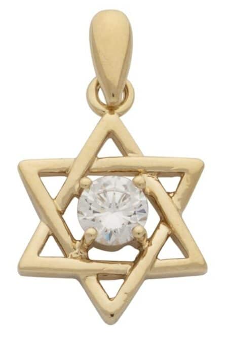 CZ Jewish Star Pendant