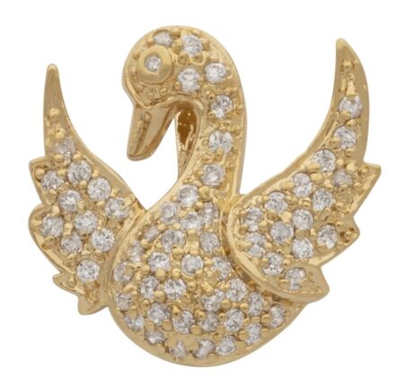 CZ Swan Pendant