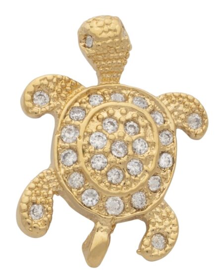 CZ Turtle Pendant