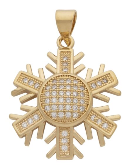 CZ Snowflake Pendant