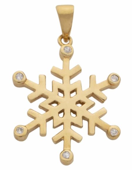 CZ Snow Flake Pendant