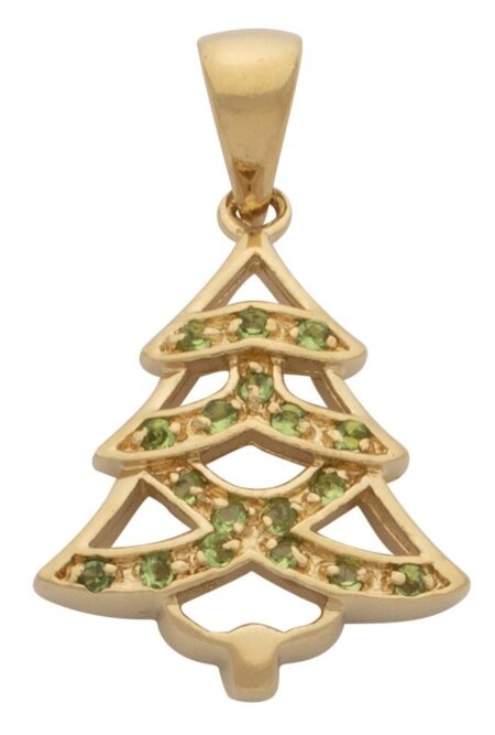 CZ Christmas Tree Pendant