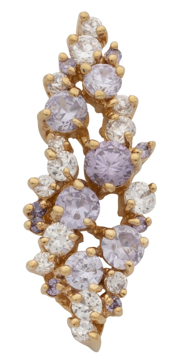 CZP-562 | CZ Purple And Clear Stone Pendant · Goldfathers Jewelry