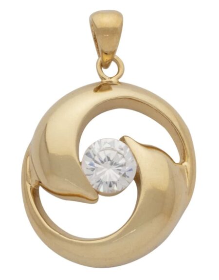 CZ Swirl Pendant