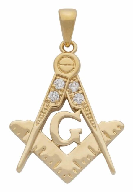 CZ Masonic Pendant