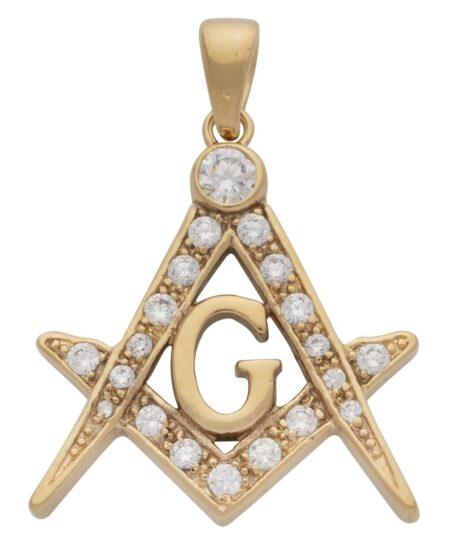 CZ Masonic Pendant