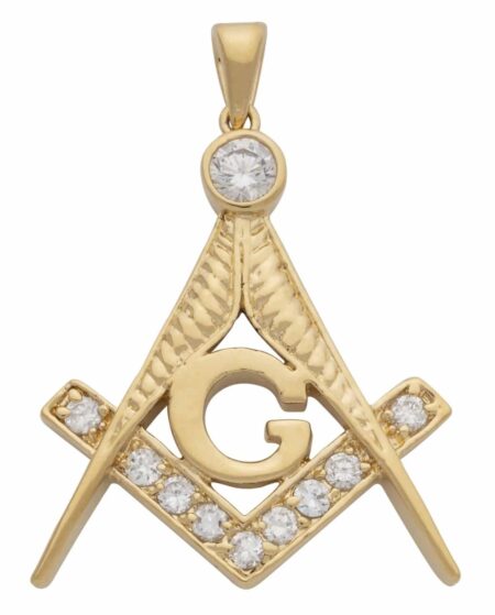 CZ Masonic Pendant