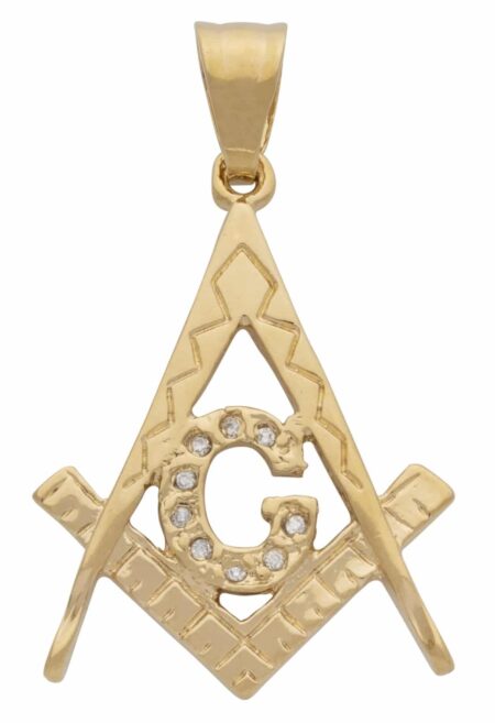 CZ Masonic Pendant