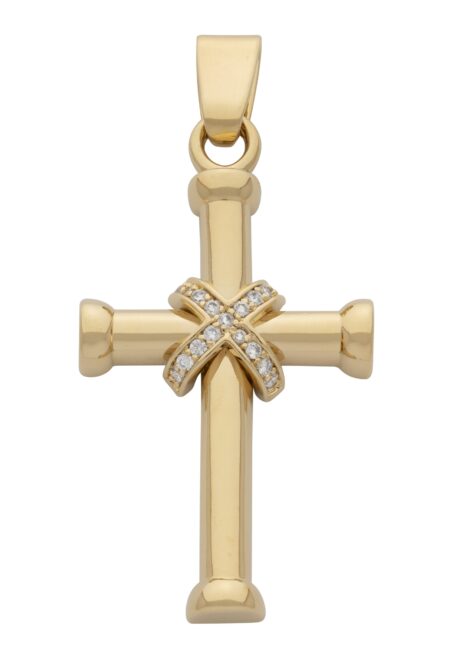 Cross with X CZ Stones Pendant