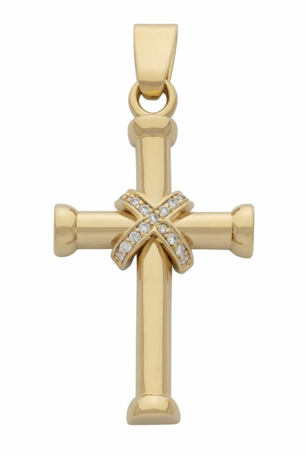 Cross with X CZ Stones Pendant