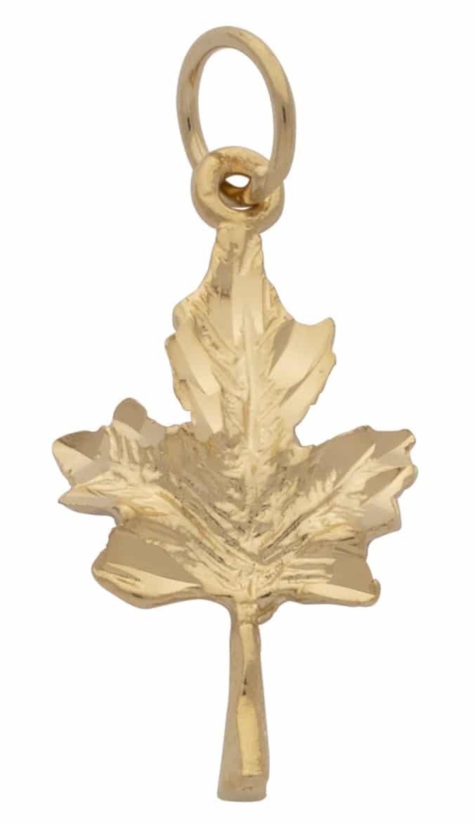 Xanadu Designs Gold Maple Leaf Autumn Charm Pendant Finding C7574 - Choose Qty: 5, 10, 20 Pcs