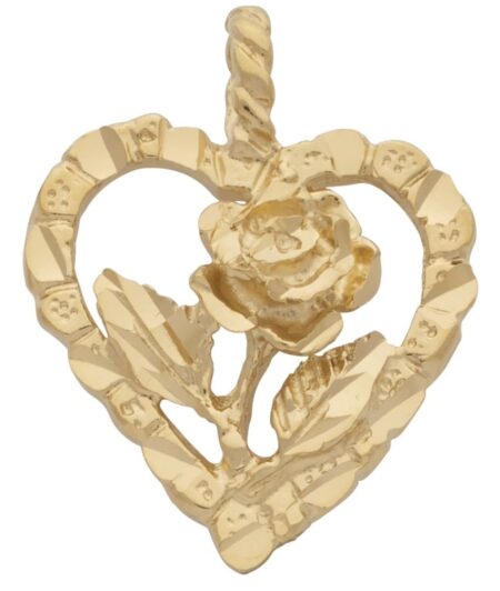 L-035 | Heart Charm Nugget With Rose
