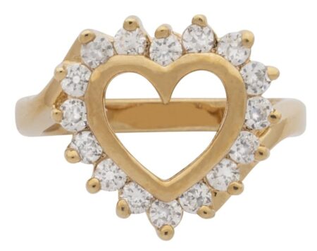 LR-022 | Ladies Ring CZ Heart Outline