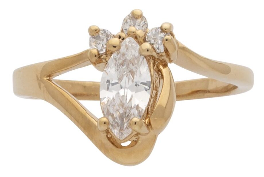 LR-034A | Ladies Ring CZ/Clear
