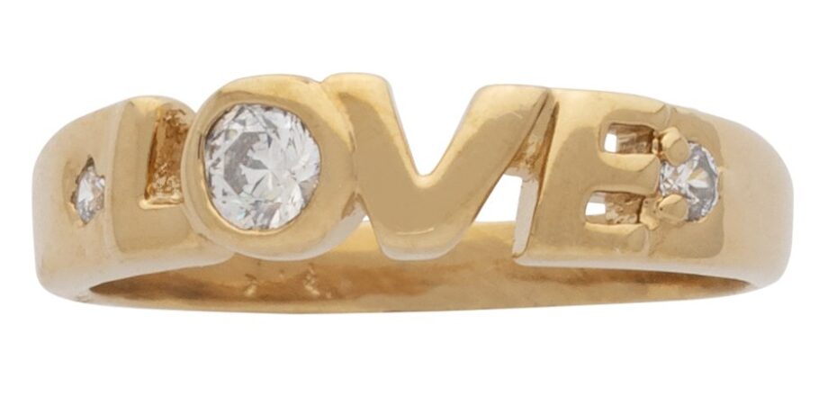 LR-037 | Ladies CZ Love Ring